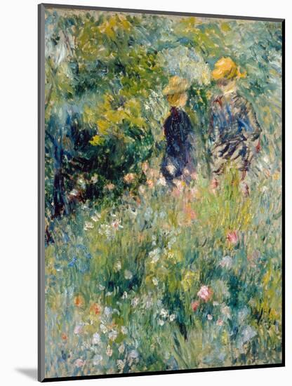 Conversation in a Rose Garden-Pierre-Auguste Renoir-Mounted Giclee Print