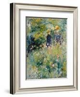 Conversation in a Rose Garden-Pierre-Auguste Renoir-Framed Giclee Print