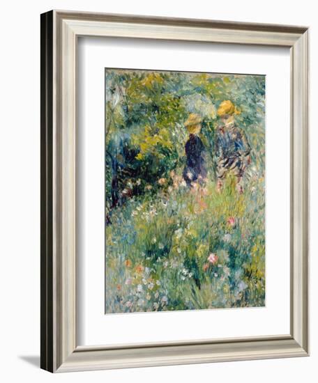 Conversation in a Rose Garden-Pierre-Auguste Renoir-Framed Giclee Print