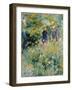 Conversation in a Rose Garden-Pierre-Auguste Renoir-Framed Premium Giclee Print