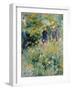 Conversation in a Rose Garden-Pierre-Auguste Renoir-Framed Premium Giclee Print