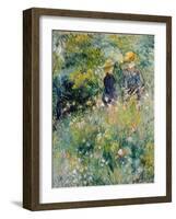 Conversation in a Rose Garden-Pierre-Auguste Renoir-Framed Giclee Print