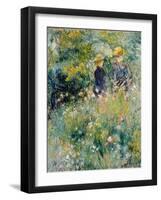 Conversation in a Rose Garden-Pierre-Auguste Renoir-Framed Giclee Print