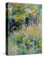 Conversation in a Rose Garden-Pierre-Auguste Renoir-Stretched Canvas