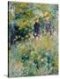 Conversation in a Rose Garden-Pierre-Auguste Renoir-Stretched Canvas