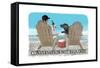 Conversation Not Required-Dog is Good-Framed Stretched Canvas