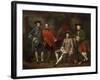 Conversation Piece (Portrait of James Grant of Grant, John Mytton, the Honorable Thomas Robinson, A-Nathaniel Dance-Framed Giclee Print