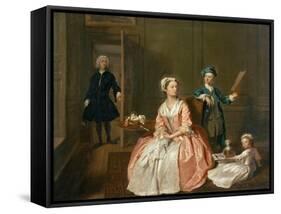 Conversation Piece, Probably of the Artist's Family, circa 1732-5-Joseph Highmore-Framed Stretched Canvas