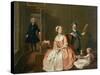 Conversation Piece, Probably of the Artist's Family, circa 1732-5-Joseph Highmore-Stretched Canvas