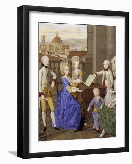 Conversation Portrait of Grand Duke Peter Leopold of Lorraine's Family, 1781-William Berczy the Elder-Framed Giclee Print