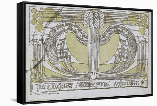 Conversazione Programme, Designed for the Glasgow Architectural Association, 1894-Charles Rennie Mackintosh-Framed Stretched Canvas