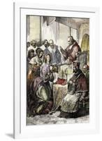 Conversion of Queen Christina of Sweden to Catholicism, 1655-null-Framed Giclee Print