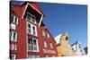 Converted Warehouses Along Harbour Front, Tromso, Troms, Norway, Scandinavia, Europe-David Lomax-Stretched Canvas