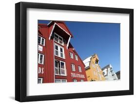 Converted Warehouses Along Harbour Front, Tromso, Troms, Norway, Scandinavia, Europe-David Lomax-Framed Photographic Print