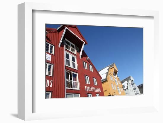 Converted Warehouses Along Harbour Front, Tromso, Troms, Norway, Scandinavia, Europe-David Lomax-Framed Photographic Print