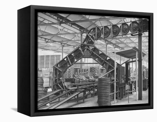 Conveyor Belt at Morris Motors Plant-null-Framed Stretched Canvas