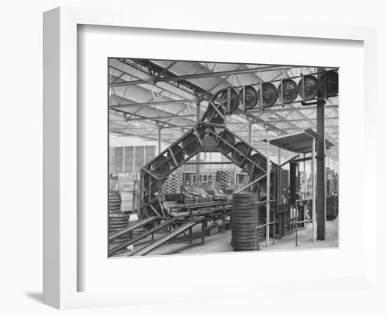 Conveyor Belt at Morris Motors Plant-null-Framed Photographic Print