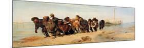 Convicts Pulling a Boat Along the Volga River, Russia, 1873-Ilya Efimovich Repin-Mounted Giclee Print