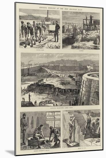 Convicts Working at the New Chatham Basin-null-Mounted Giclee Print