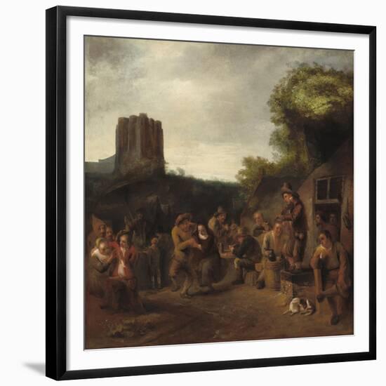 Conviviality Near the Inn, early 1650s-Constantin Daniel van Renesse-Framed Giclee Print