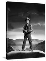 Convoi by Femmes WESTWARD THE WOMEN by William A Wellman with Robert Taylor, 1951 (b/w photo)-null-Stretched Canvas