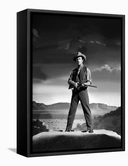 Convoi by Femmes WESTWARD THE WOMEN by William A Wellman with Robert Taylor, 1951 (b/w photo)-null-Framed Stretched Canvas