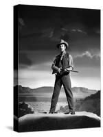 Convoi by Femmes WESTWARD THE WOMEN by William A Wellman with Robert Taylor, 1951 (b/w photo)-null-Stretched Canvas