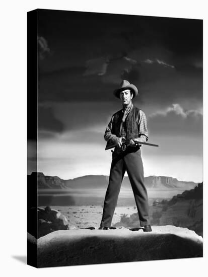 Convoi by Femmes WESTWARD THE WOMEN by William A Wellman with Robert Taylor, 1951 (b/w photo)-null-Stretched Canvas