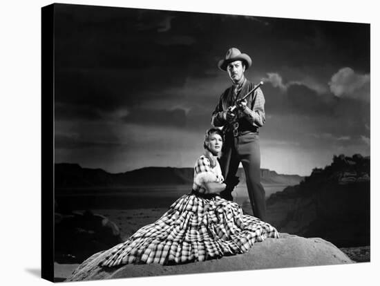 Convoi by Femmes WESTWARD THE WOMEN by William A Wellman with Robert Taylor and Denise Darcel, 1951-null-Stretched Canvas