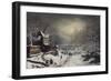 Convoi militaire - effet de neige et de soleil-Louis Claude Mallebranche-Framed Giclee Print