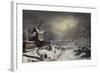 Convoi militaire - effet de neige et de soleil-Louis Claude Mallebranche-Framed Giclee Print