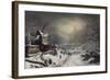 Convoi militaire - effet de neige et de soleil-Louis Claude Mallebranche-Framed Giclee Print