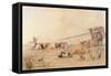 Convoy Crosses River, 1829-Emile Bernard-Framed Stretched Canvas