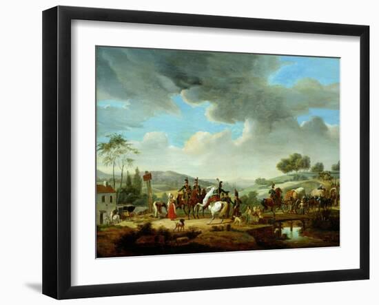 Convoy Escorted by French Dragoons-Jacques Francois Joseph Swebach-Framed Giclee Print