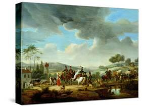 Convoy Escorted by French Dragoons-Jacques Francois Joseph Swebach-Stretched Canvas