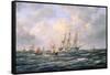 Convoy of East Indiamen Amid Fishing Boats-Richard Willis-Framed Stretched Canvas