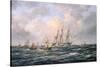 Convoy of East Indiamen Amid Fishing Boats-Richard Willis-Stretched Canvas