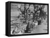 Convoy of Sikhs Migrating to East Punjab After the Division of India-Margaret Bourke-White-Framed Stretched Canvas