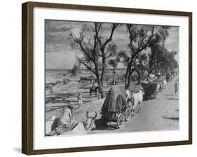 Convoy of Sikhs Migrating to East Punjab After the Division of India-Margaret Bourke-White-Framed Photographic Print