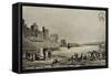 Conway Bridge under Construction, 1848-null-Framed Stretched Canvas