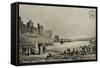 Conway Bridge under Construction, 1848-null-Framed Stretched Canvas