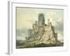 Conway Castle, C.1793 (Watercolour, Touched with the Reed Pen, over Indications in Graphite)-Thomas Girtin-Framed Giclee Print