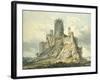 Conway Castle, C.1793 (Watercolour, Touched with the Reed Pen, over Indications in Graphite)-Thomas Girtin-Framed Giclee Print