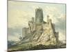 Conway Castle, C.1793 (Watercolour, Touched with the Reed Pen, over Indications in Graphite)-Thomas Girtin-Mounted Giclee Print