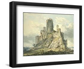 Conway Castle, C.1793 (Watercolour, Touched with the Reed Pen, over Indications in Graphite)-Thomas Girtin-Framed Giclee Print