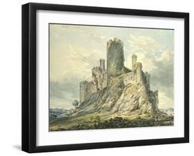 Conway Castle, C.1793 (Watercolour, Touched with the Reed Pen, over Indications in Graphite)-Thomas Girtin-Framed Giclee Print