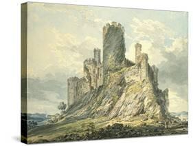 Conway Castle, C.1793 (Watercolour, Touched with the Reed Pen, over Indications in Graphite)-Thomas Girtin-Stretched Canvas
