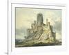 Conway Castle, C.1793 (Watercolour, Touched with the Reed Pen, over Indications in Graphite)-Thomas Girtin-Framed Giclee Print