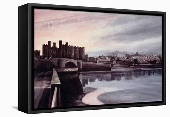 Conwy Bridge-Jane Carpanini-Framed Stretched Canvas