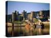 Conwy Castle and River Conwy, Wales-Steve Vidler-Stretched Canvas